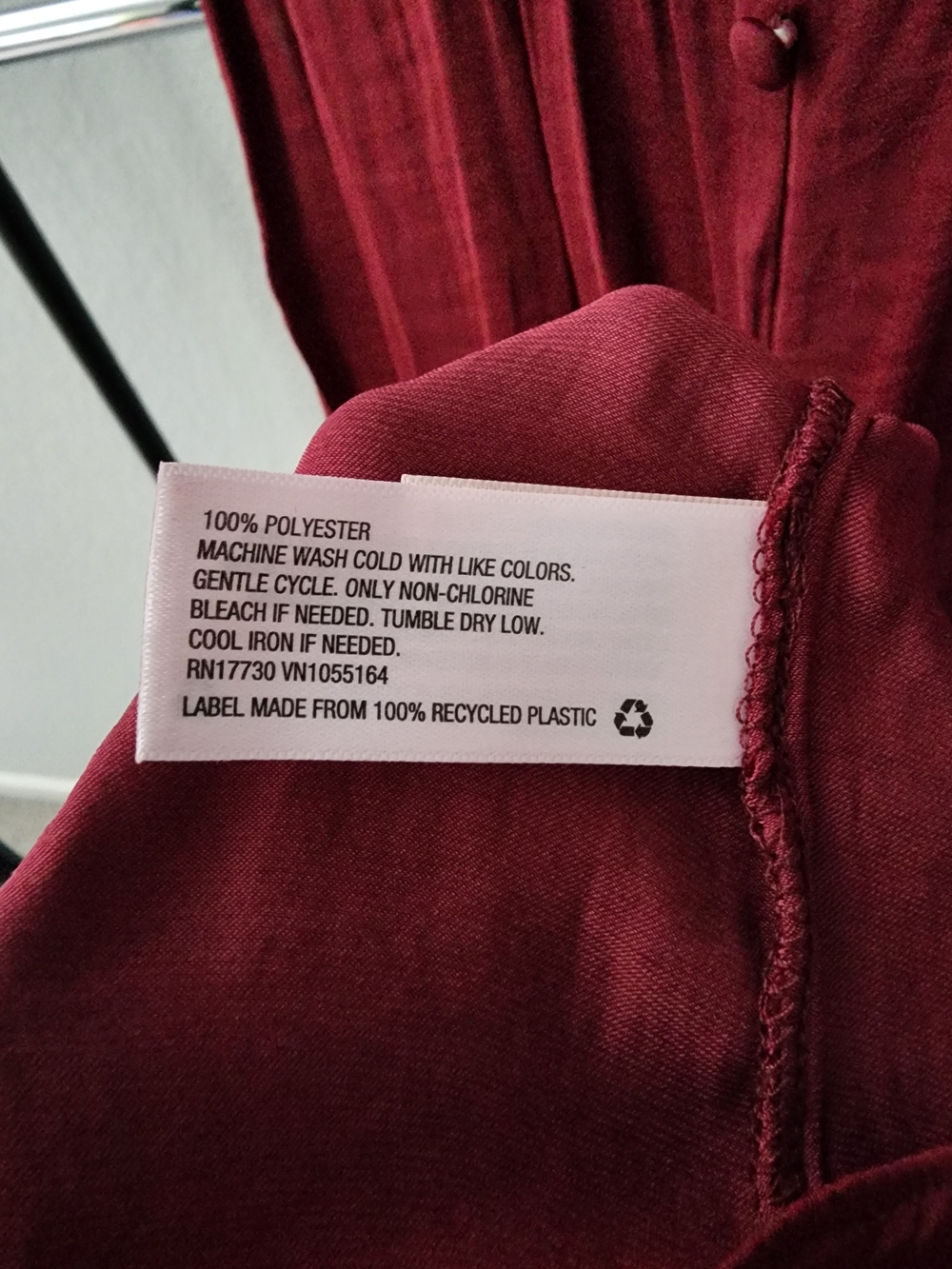 a new day Burgundy Tie-Front Sleeveless Tank Top - Picture 3 of 3
